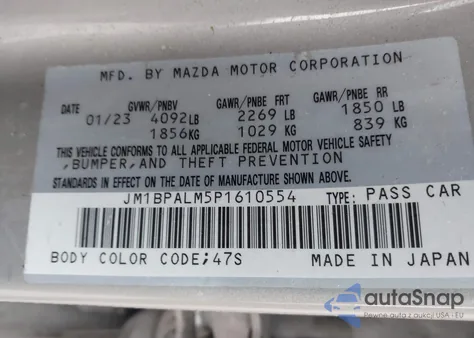 2023 Mazda Mazda3 2.5 S Preferred из США, поврежденный, VIN JM1BPALM5P1610554